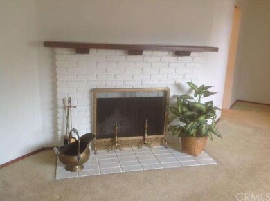 Attractive brick fireplace in living room