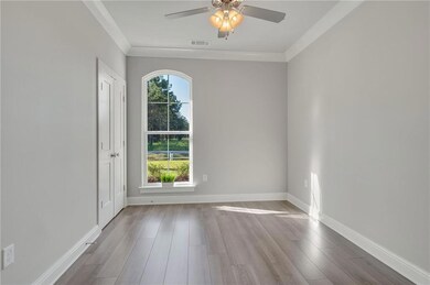 BEDROOM WITH CEILING FAN AND NO CARPET!