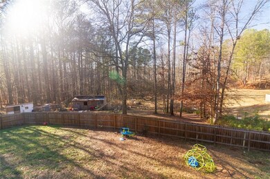 large fenced back yard