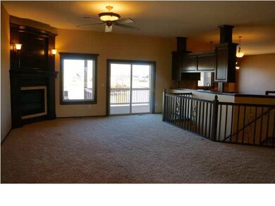 Elegant living room with gas fireplace.