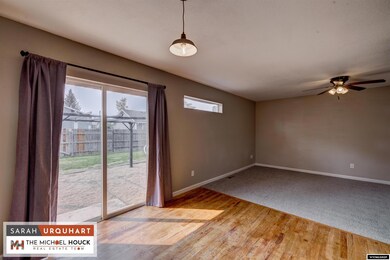 Sliding Glass doors lead to Backyard
