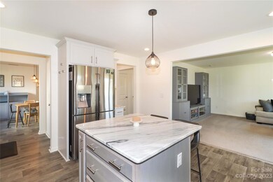 Kitchen Island Opening to Living Room