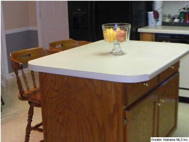 Large kitchen with island.