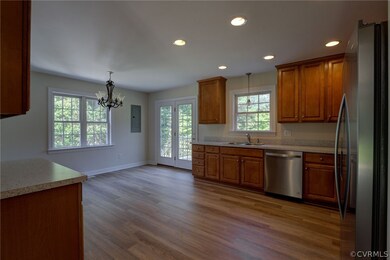 Large eat-in Kitchen with new flooring, new paint,