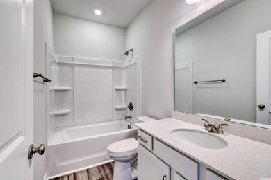 Full bathroom with shower / bathing tub combinatio