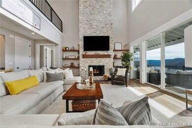 Wood burning fireplace was recently updated by HMI