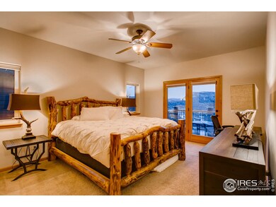 Spacious master suite with deck