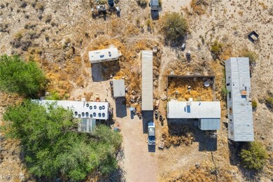 Drone / aerial view of a desert landscape