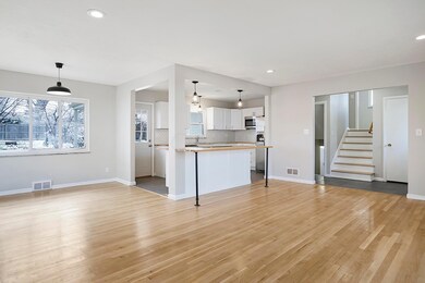 Family room into kitchen