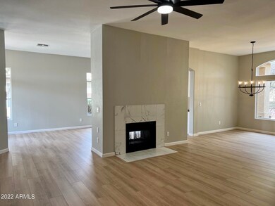 See Through Fireplace from Living Room