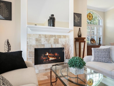 Working gas fireplace.