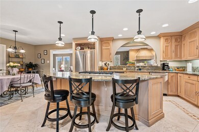 Kitchen with Island Cook Top