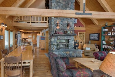 Gorgeous rock fireplace