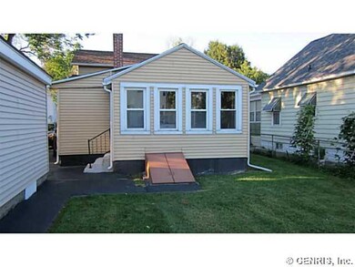 Exterior Back. Nice attached, enclosed rear porch,