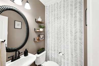 Big on style...like this hand painted half bath ac