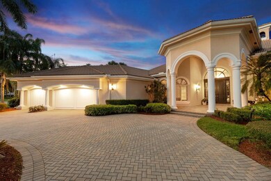 Evening Front with garages