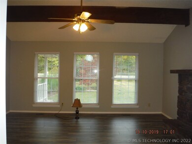 Beamed and vaulted ceiling - all windows have been