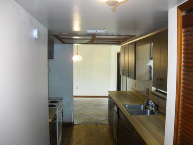 Galley kitchen view
