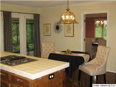 Extra large eating area in the kitchen