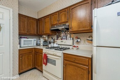 Kitchen has a pantry for easy storage