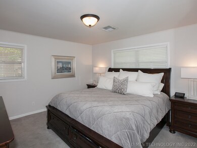 The master bedroom has a private bathroom.