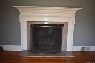 Gas fireplace with ceramic logs in living room