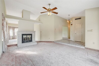 Cozy gas fireplace in living room.