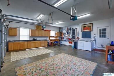 With built-in cabinetry.