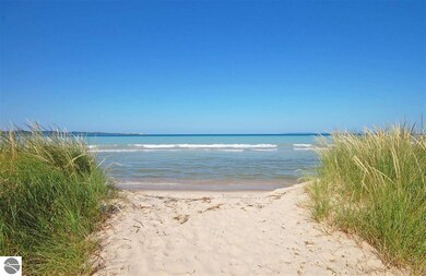 The lovely beach of the resort, a the base of the 