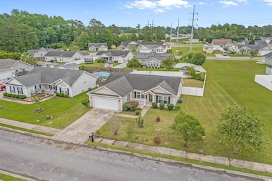 Aerial view of residential area