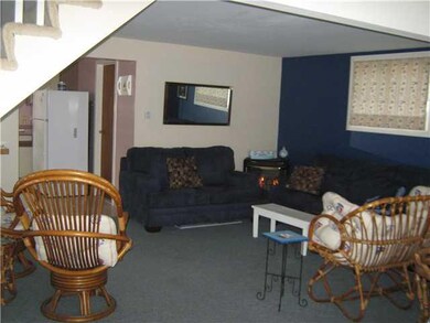 Great Room Living room area with corner gas stove