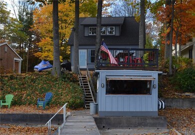 Just a dozen steps to boathouse