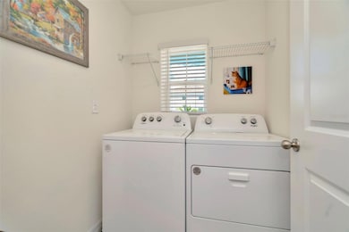 Laundry room has a window
