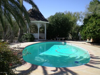 Pool area exudes charm