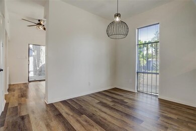 Dining room with view of the outside.