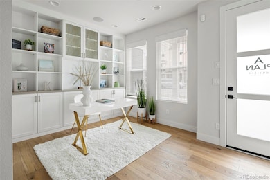 First Level flex space with built in shelving