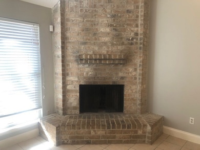 Large fireplace in living area