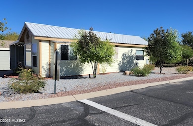 Side view with shade trees