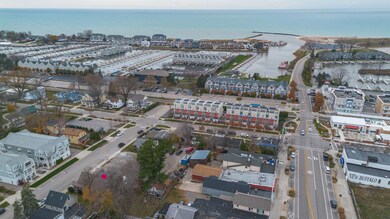 Aerial view distance to Lake Michigan
