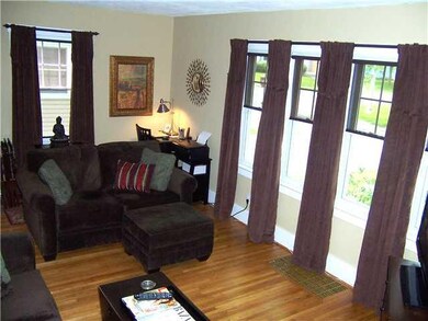 Living Room. Living room with gleaming hardwoods a