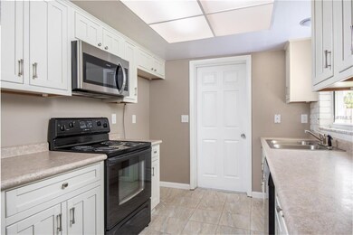 Kitchen with garage door