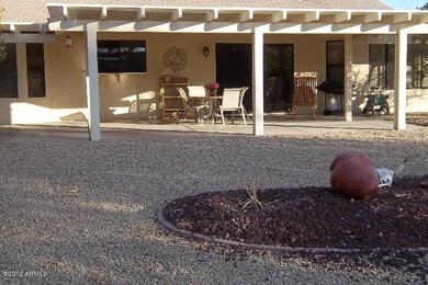Close up view of the back patio