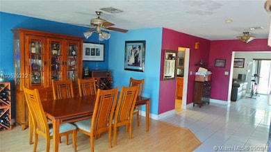 Entry way over looking dining area