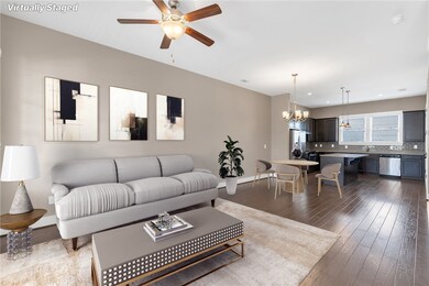 Virtually staged living area