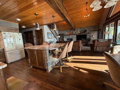 kitchen and living