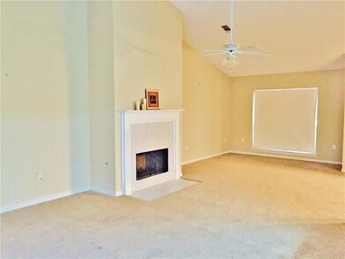 LARGE FAMILY ROOM WITH GAS FIREPLACE AND CATHEDRAL