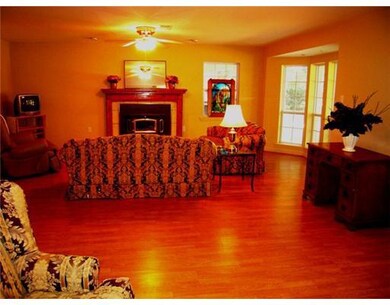 Living Room. Large living room with laminate wood