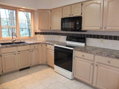 Fully applianced kitchen.