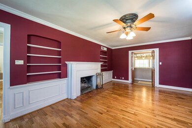 Note the detail of the walls with bookcases, shelv