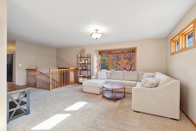 Living Room with box bay window